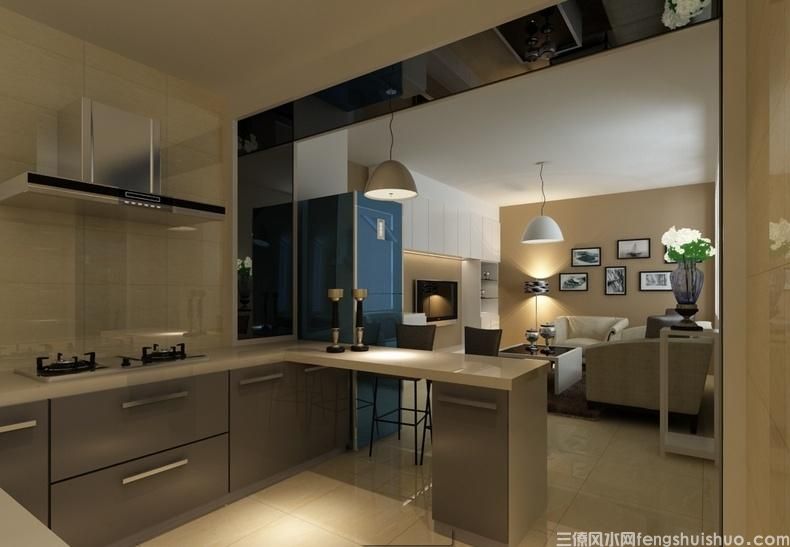 谈开放式厨房风水的两宜四忌原则